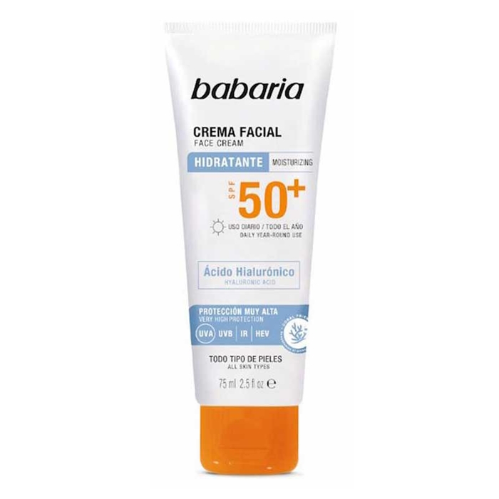 BABARIA - Hyaluronic Acid Facial Cream SPF50+ - 75ml - 8410412490313